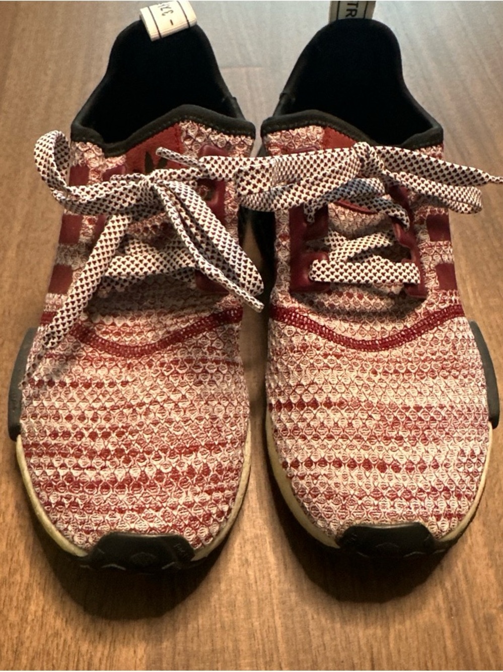 Kids Adidas NMD Maroon Knit Lace-Up Sneakers